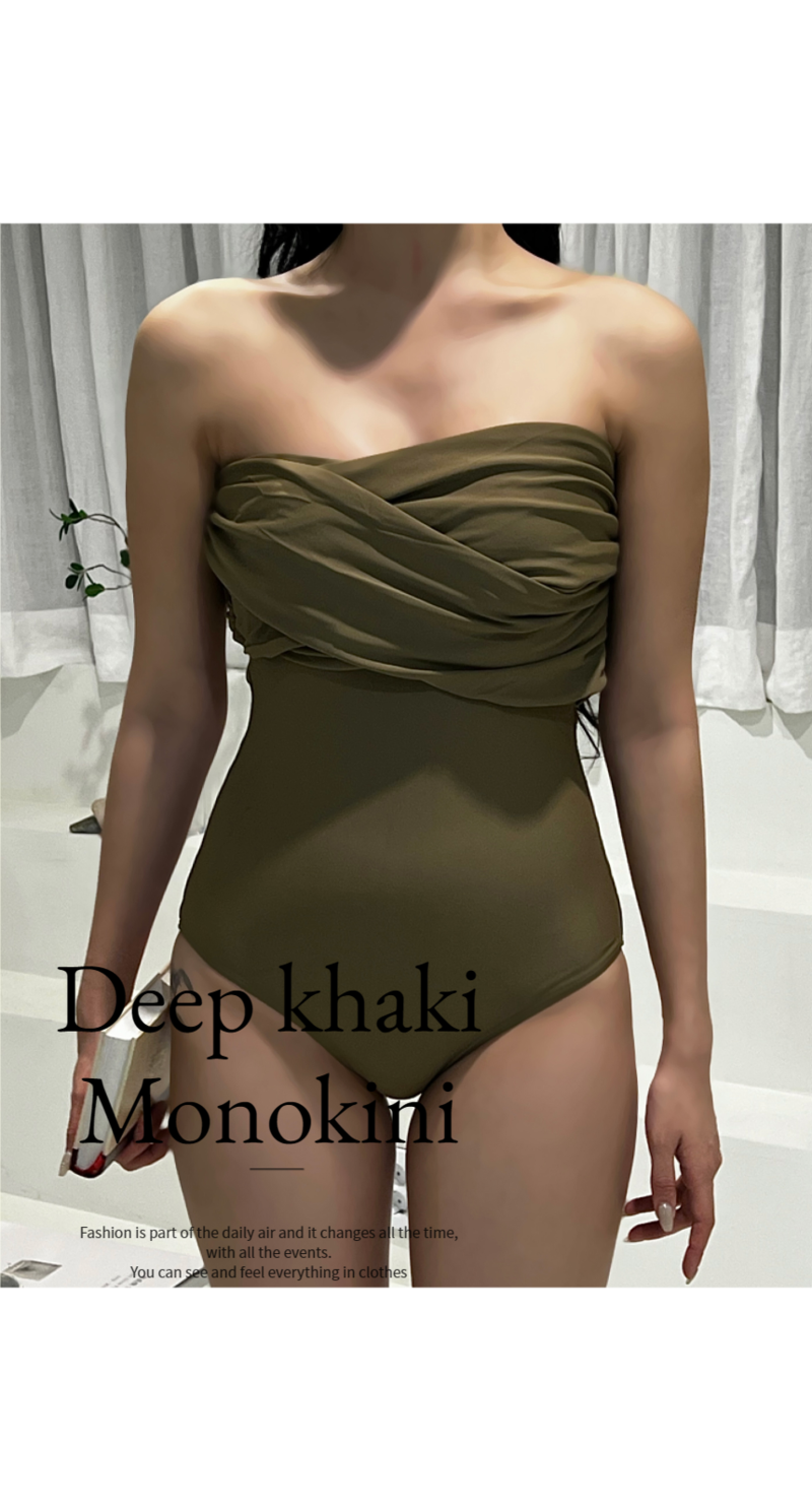 Deep khaki Monokini